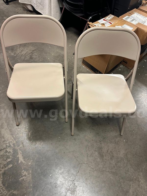 Folding Metal Chairs-Set of 2