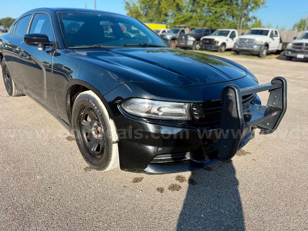 2018 Dodge Charger Police Pursuit – 103K Miles – Starts, Runs & Drives – Black - Push Bumper