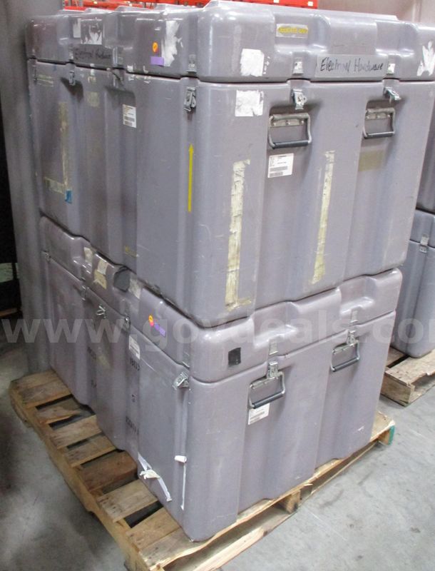 2 PELICON CONTAINER, GREY PLASTIC