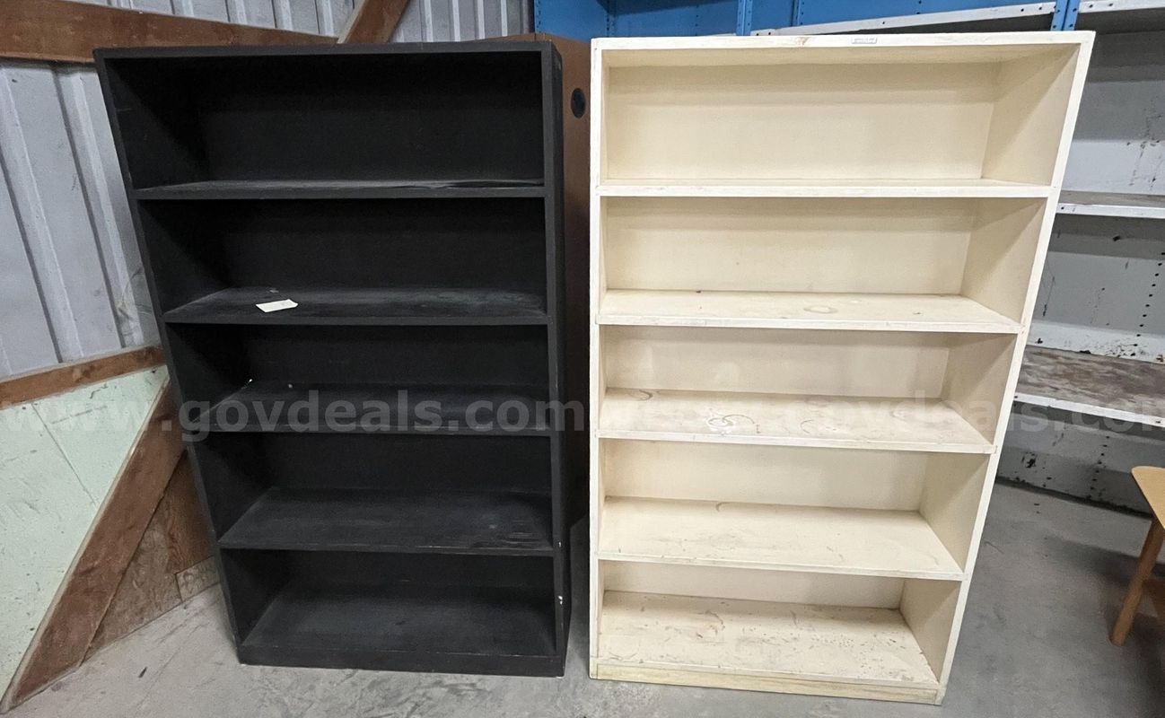 Lot of 2 Wood Bookshelves