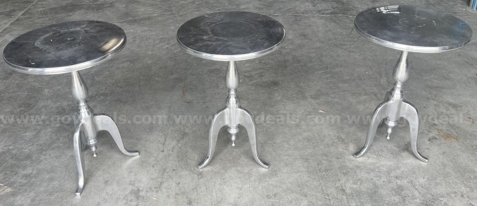 Lot of 3 Small Metal Tables