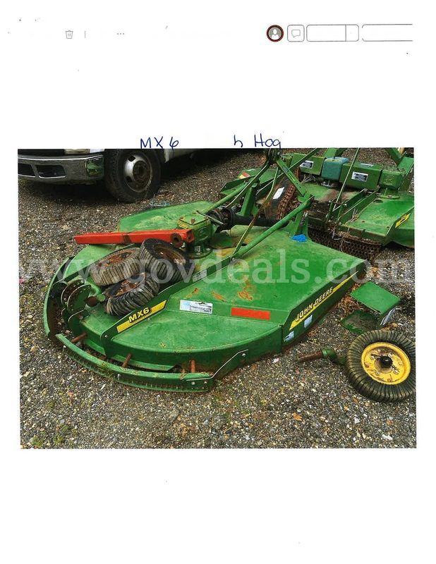 John Deer MX6 6' Rotary Cutter Box