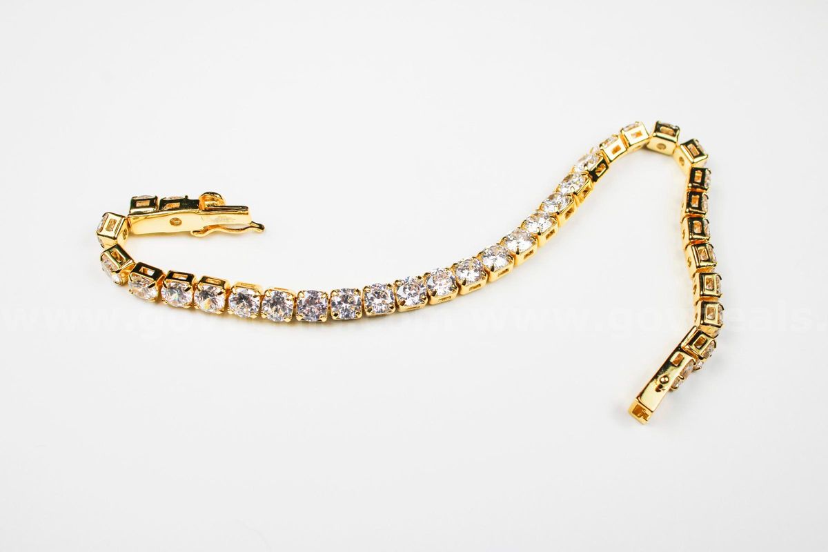 Costume Gold Tone Tennis Bracelet
