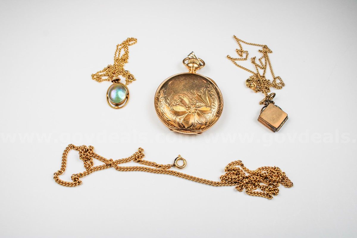 Gold Pocket Watch and Estate Jewelry