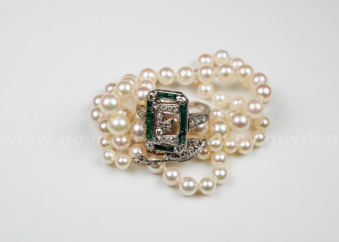 Platinum and Pearl Jewelry Lot
