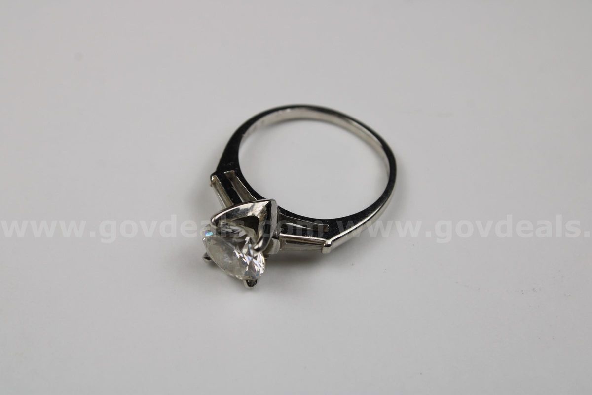 Platinum Diamond Estate Engagement Ring
