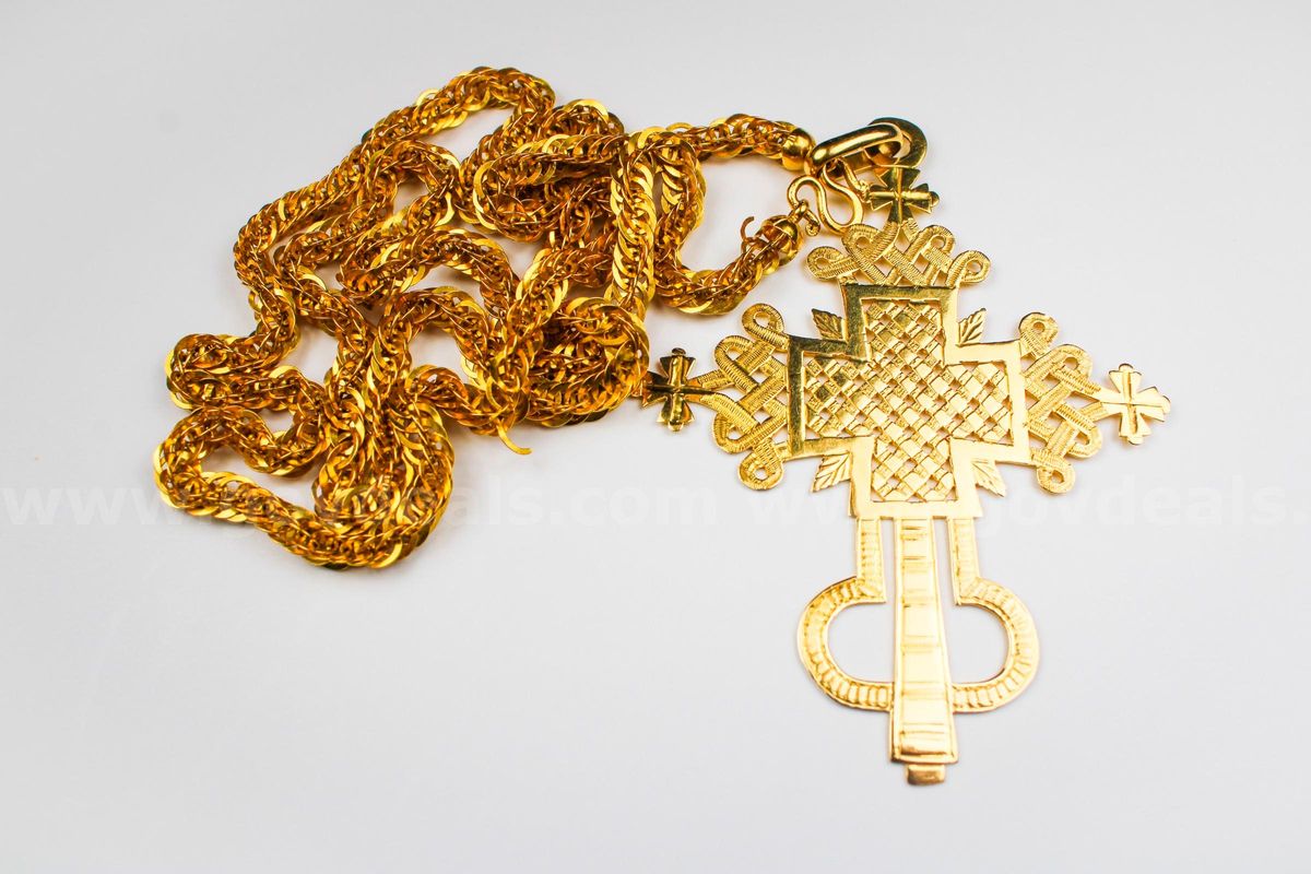 18kt Gold Chain & Cross