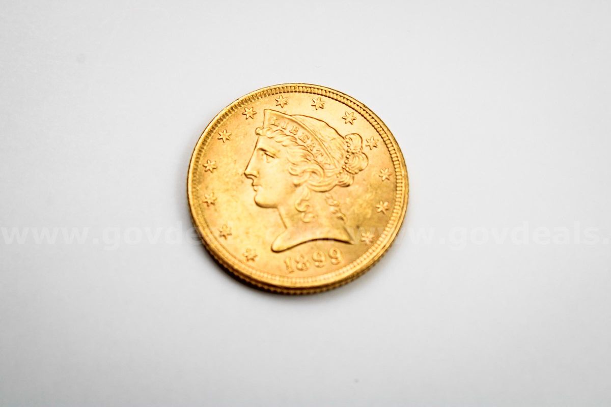 U.S. Half Eagle $5 Liberty 1899 Gold Piece