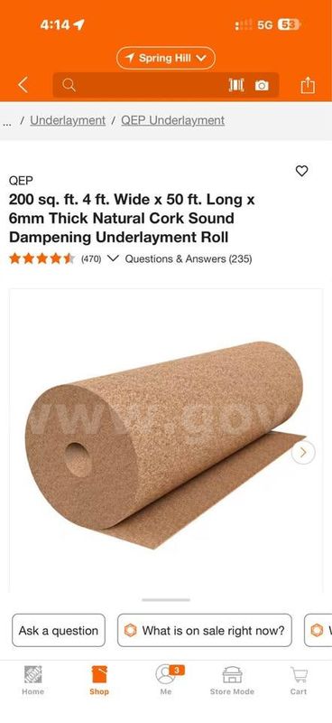 NEW ROLLS OF FLOORING UNDERLAYMENT