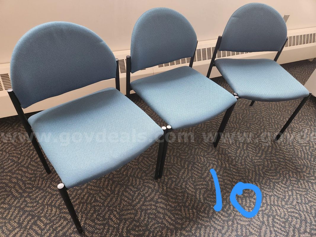 (Lot of 10) Upholstered Stacking Side Chairs