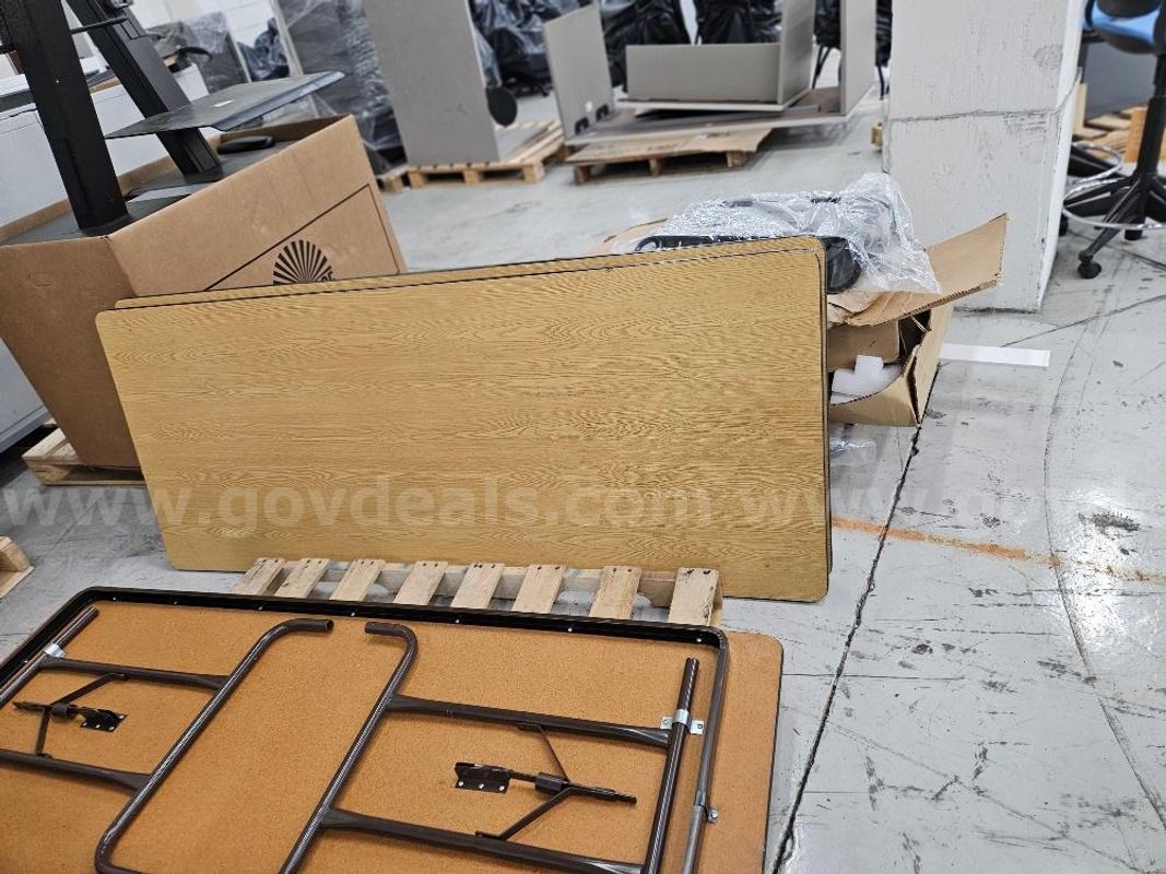 3 Wood 72" X 29" Folding Tables. Sold As Is.