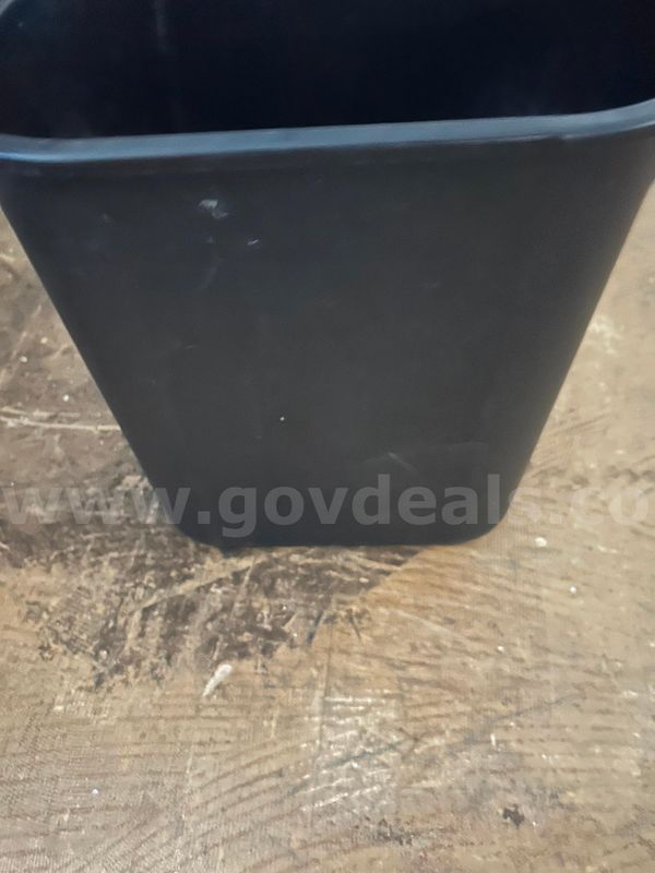 Black Plastic Wastebasket (used)