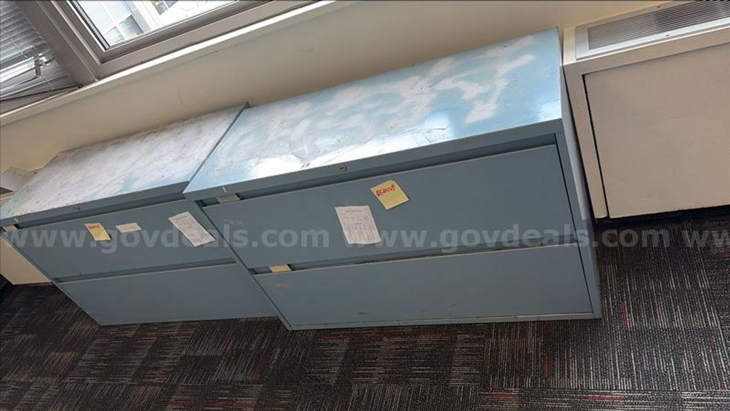 Gray 2 Drawer Metal Cabinet - Set of 2