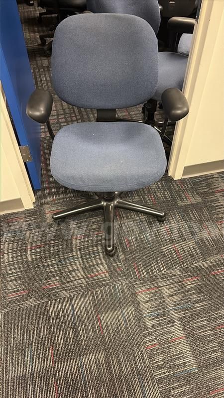 5 Blue Office Chairs