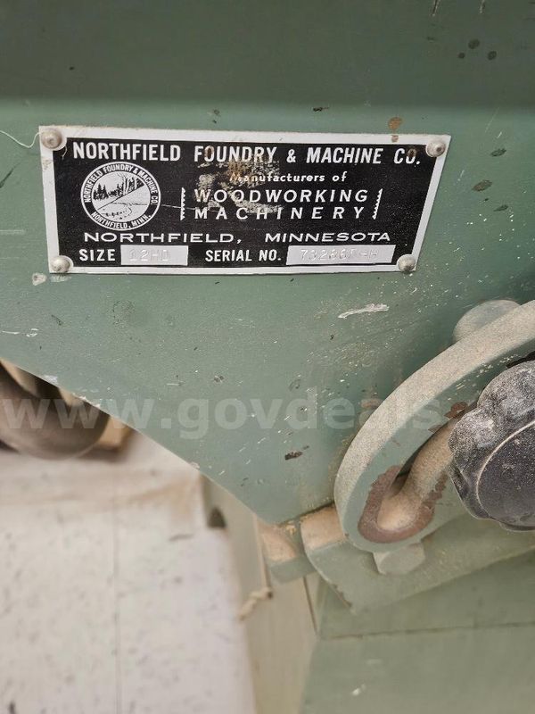 NORTHFIELD HEAVY DUTY JOINTER SERIAL #73286S-H. SOLD AS IS.