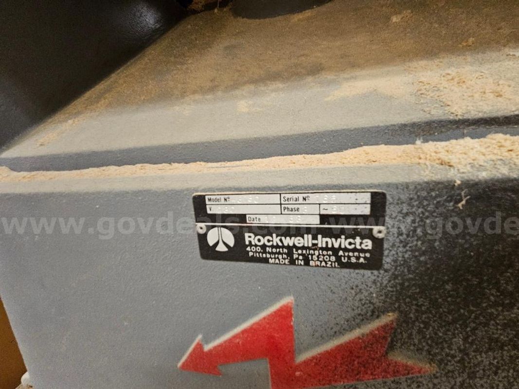 ROCKWELL-INVICTA WOOD SHAPER MODEL#48760 SERIAL #765. SOLD AS IS.