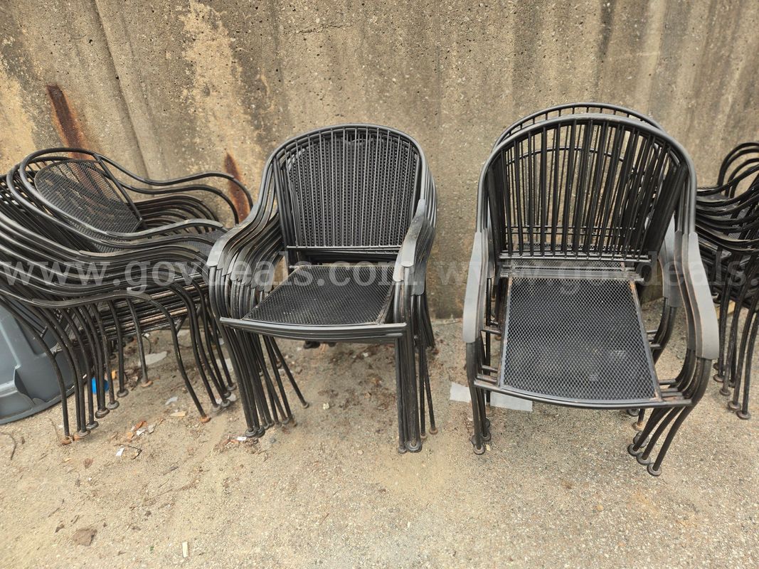 LOT of Steel Bistro Sets w/ 35 Chairs & 12 Tables