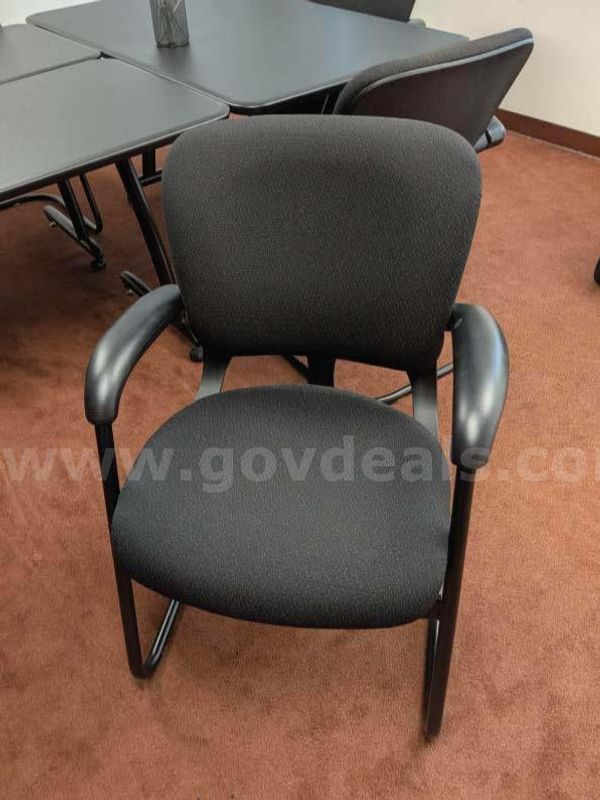Black Fabric Office Chairs; QTY: 15