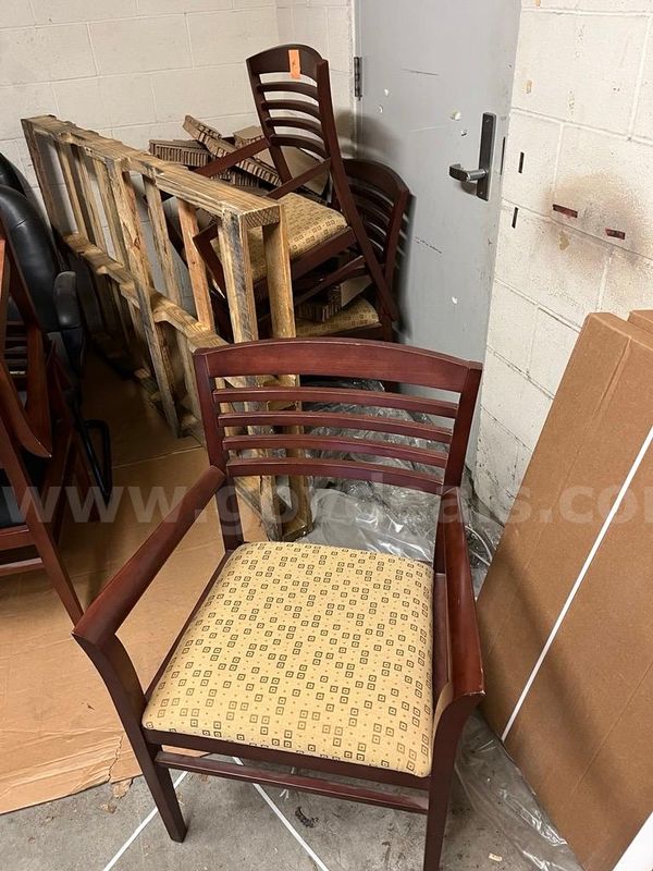 Dark brown stationary chairs; QTY: 3