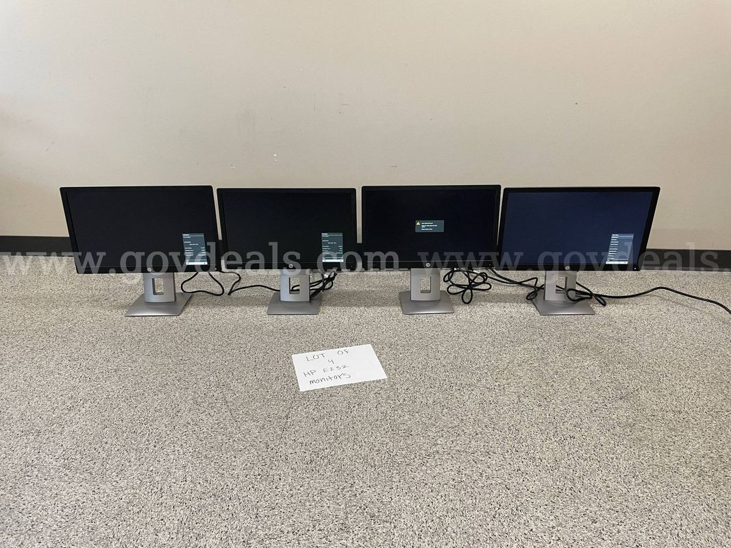 Lot of 4 HP E232 Monitors