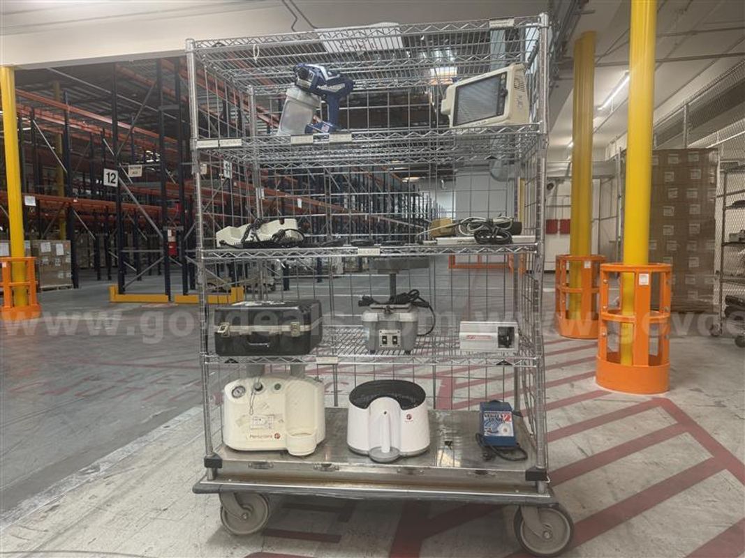 Lot Of Various Equipment Plus A Metal Cart