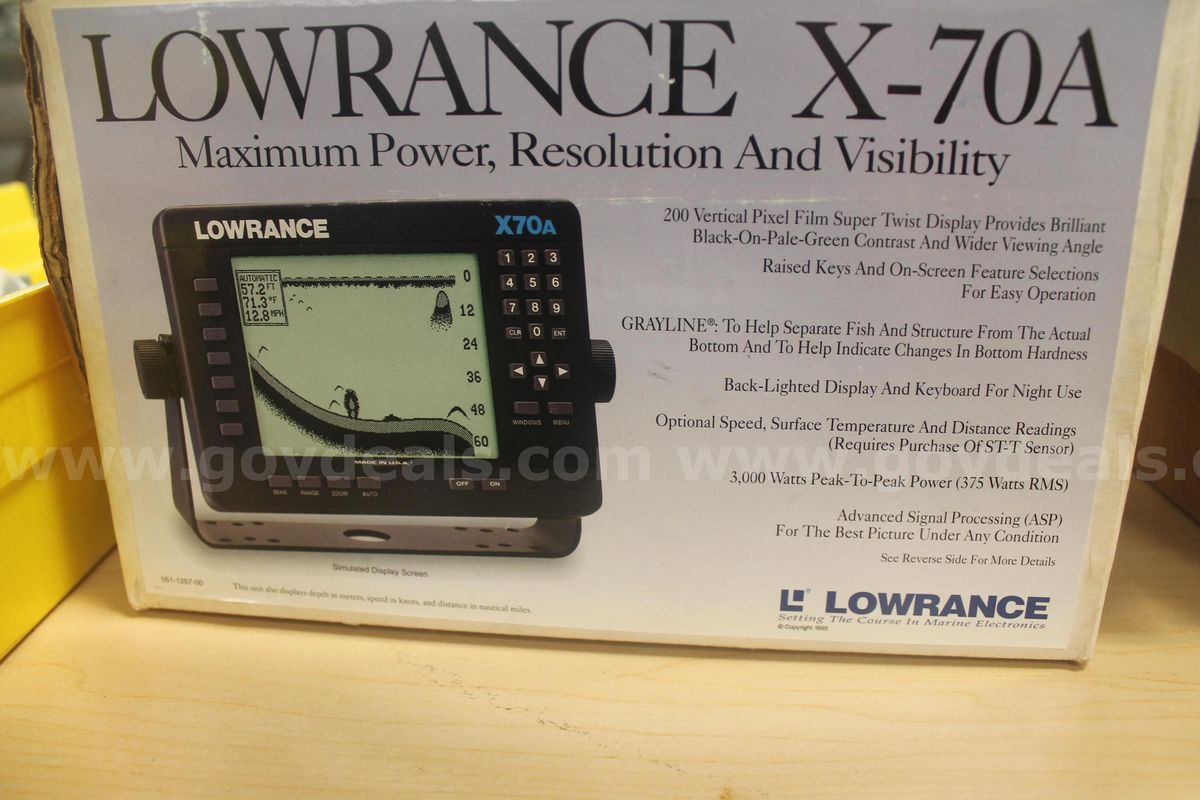Lowrance X-70A Depth Reader.