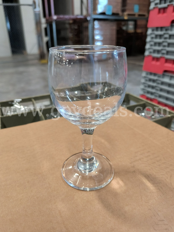 "Lot Of" (158) 6oz White Wine Glass W/ Racks 