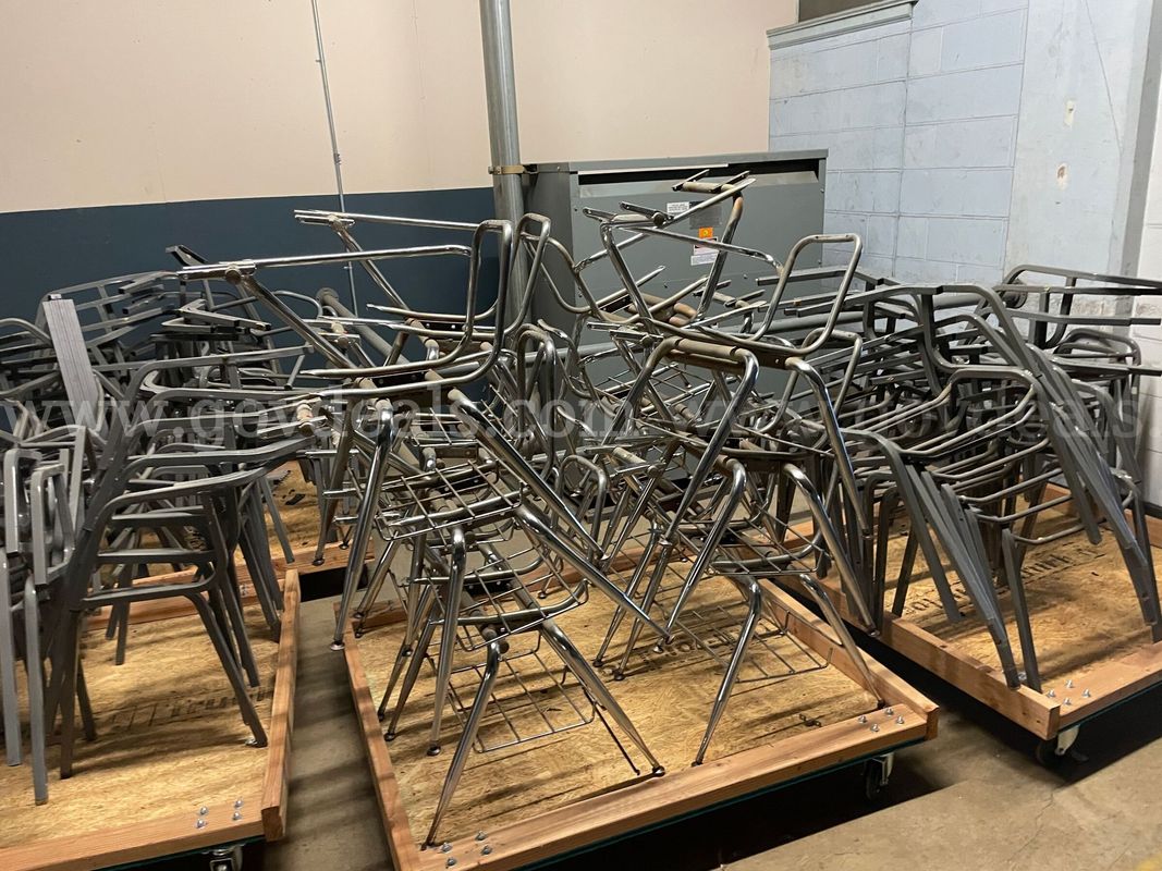 Lot of Scrap Metal Chair Assemblies & Furniture Frames