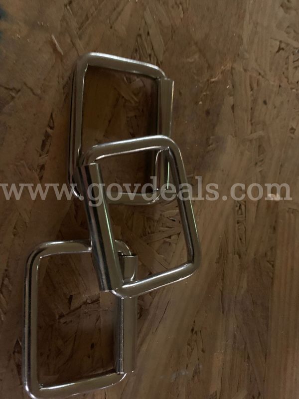 10 Cases of New 2" Nickel-Plated Rectangular Hardware Buckles/Slides - 250 Per Case