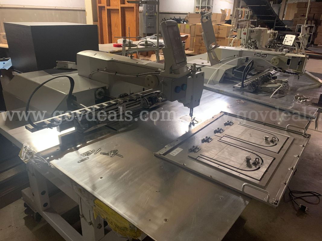 Lot of Three (3) Dematron IS0 Automated Industrial Sewing Machines with Digital Controls