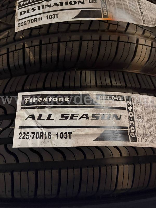 225/70R16 Firestone all season tires