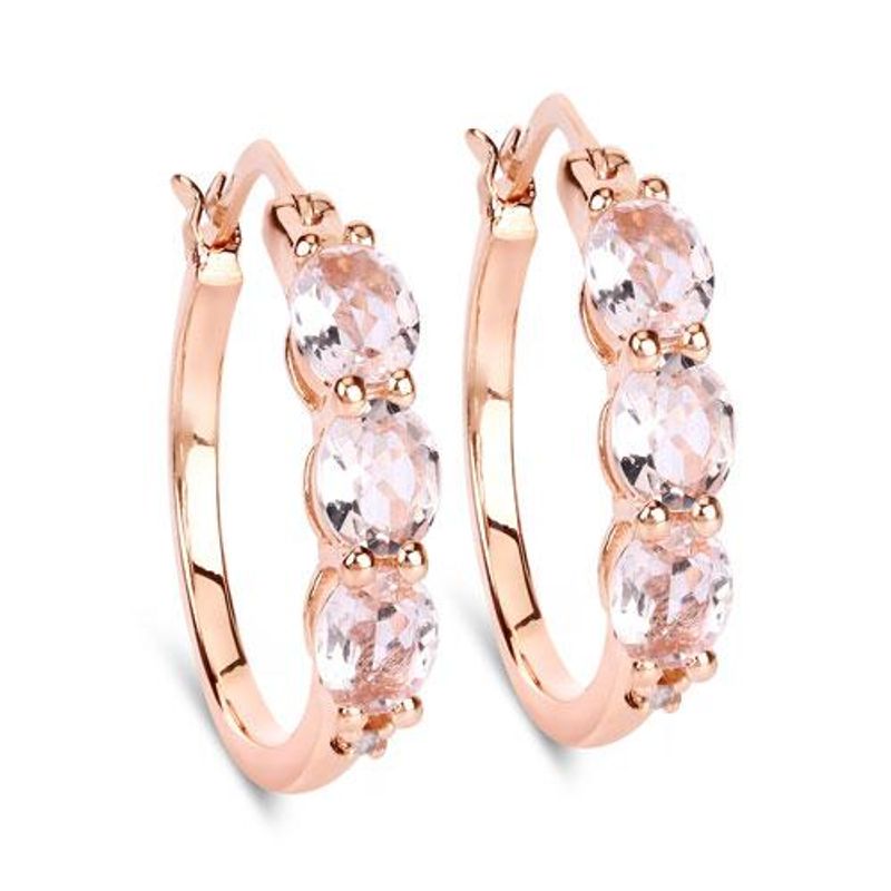 MORGANITE and DIAMOND Earrings