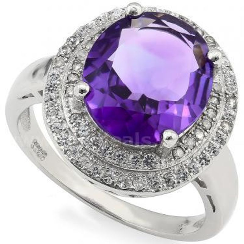 AMETHYST and DIAMOND Ring