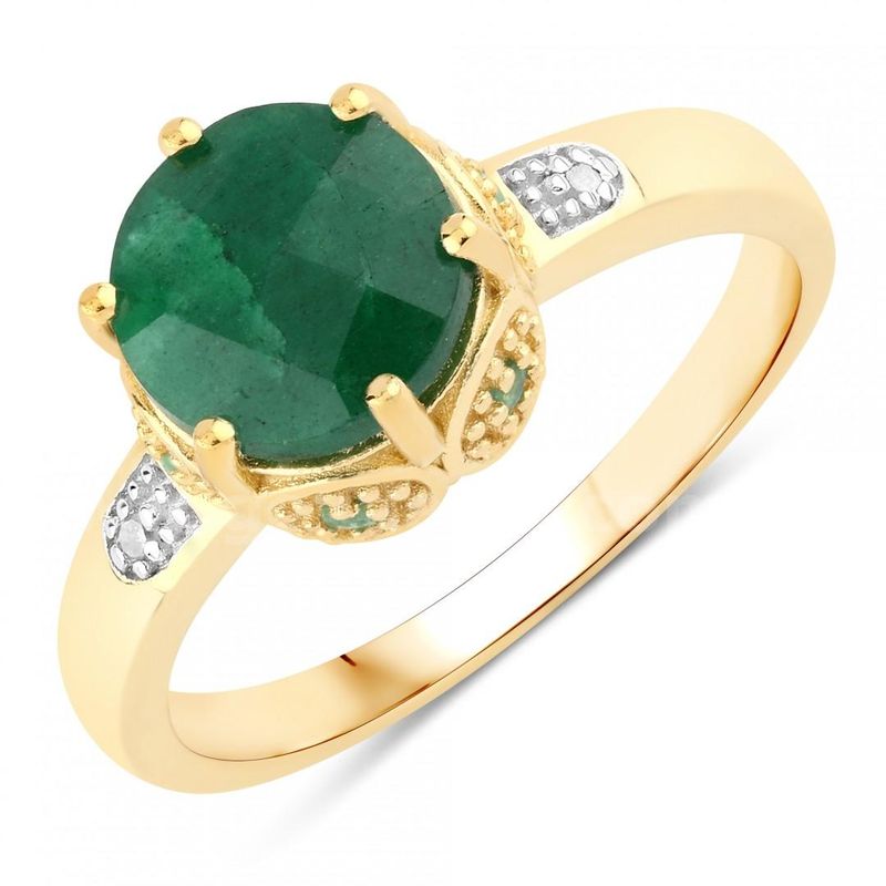 EMERALD and DIAMOND RING