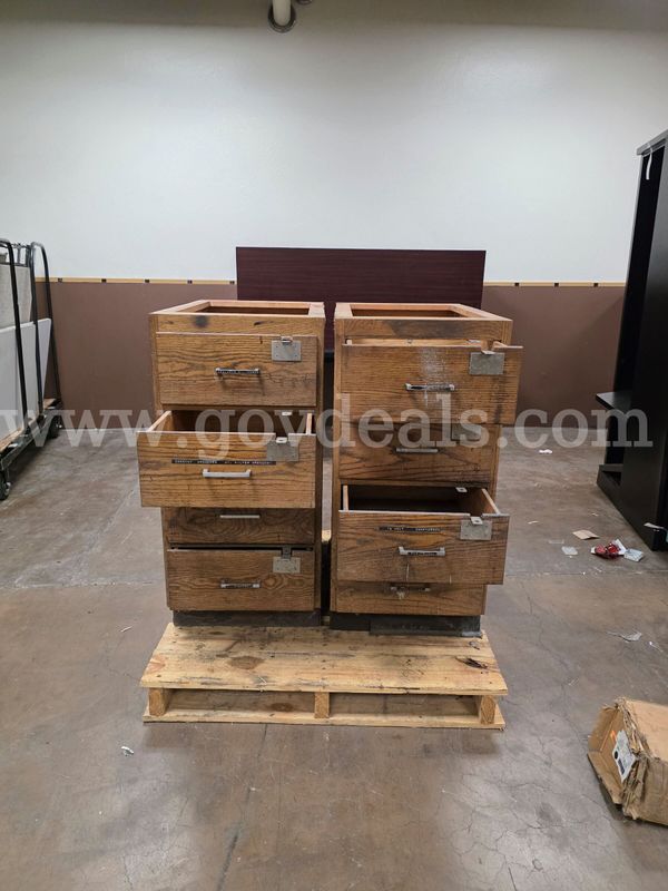 2 WOOD CABINETS