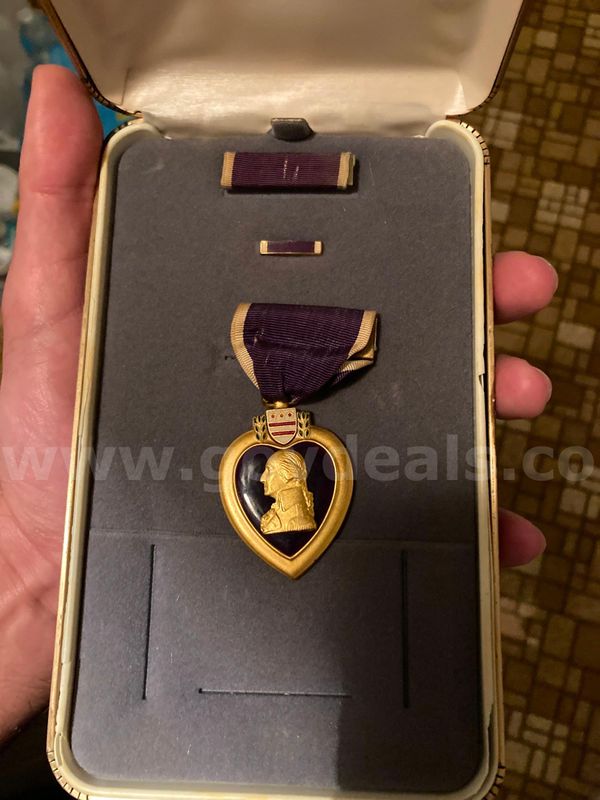 Purple Heart "For Military Merit Jones T.S. 11-13-84 USN"