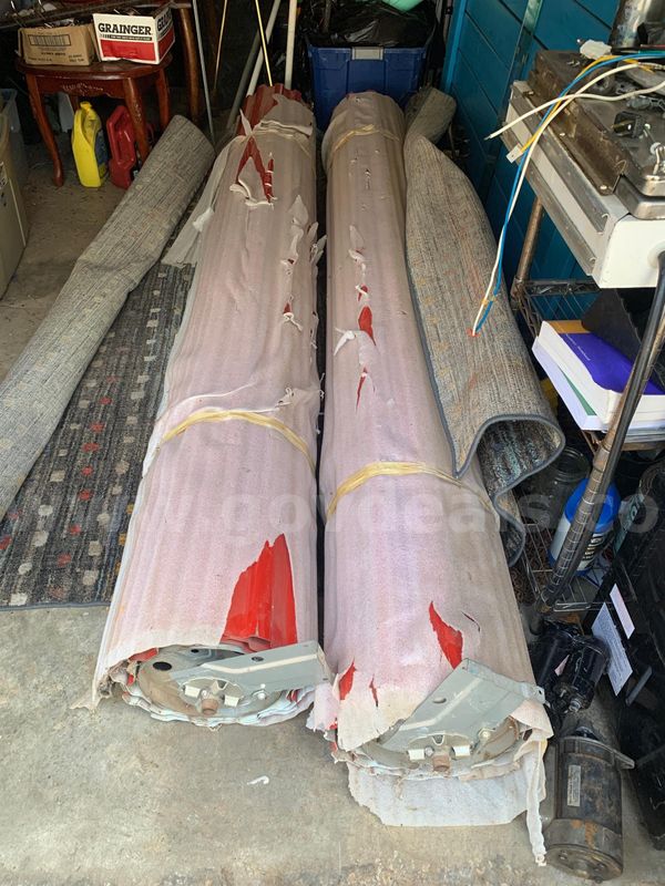 Lot of (3) Unused 9-Foot Steel Roll-Up Doors with Side Rails