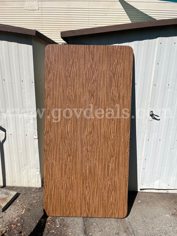 Lot of (5) 3FT x 6FT Adjustable Wood Grain Tables