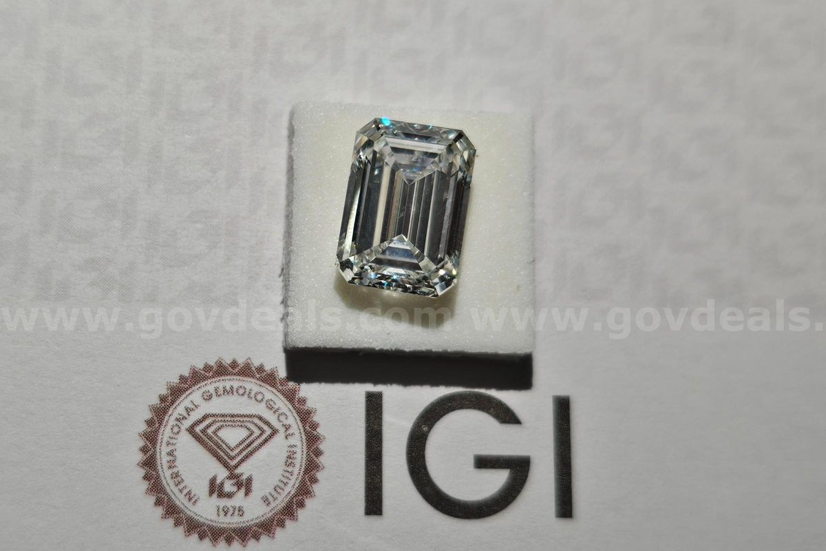 4.86 Carat Emerald Cut Diamond E color VS1