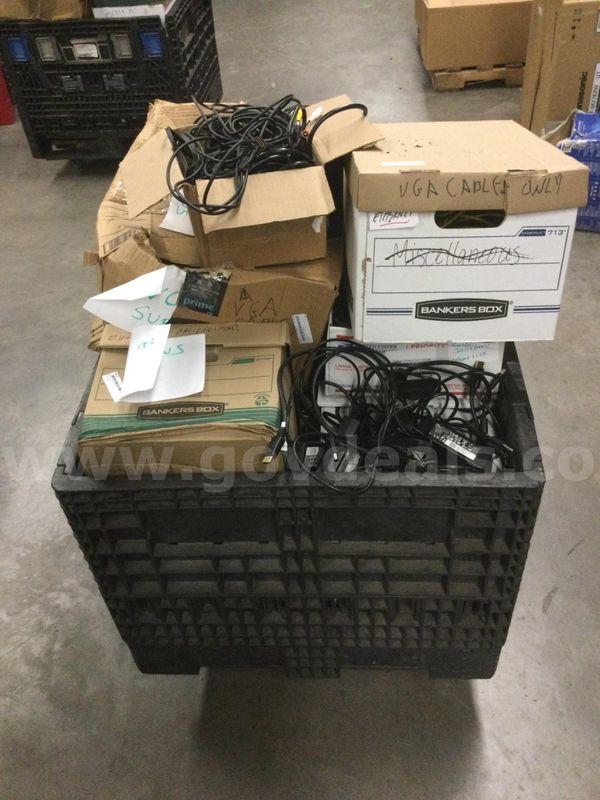 One (1) Lot of Assorted Cables and Power Adapters