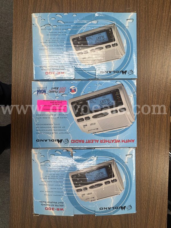 Midland WR-300 NOAA Weather Alert Radios (Lot of 3)