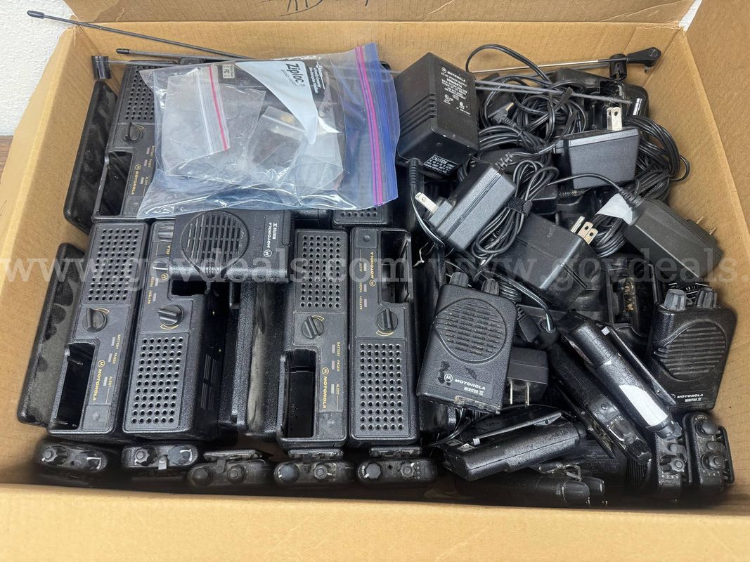 Large Motorola Minitor II & Minitor IV Pager Parts/Accessory Lot – Chargers, Bases, Power Supplies & More