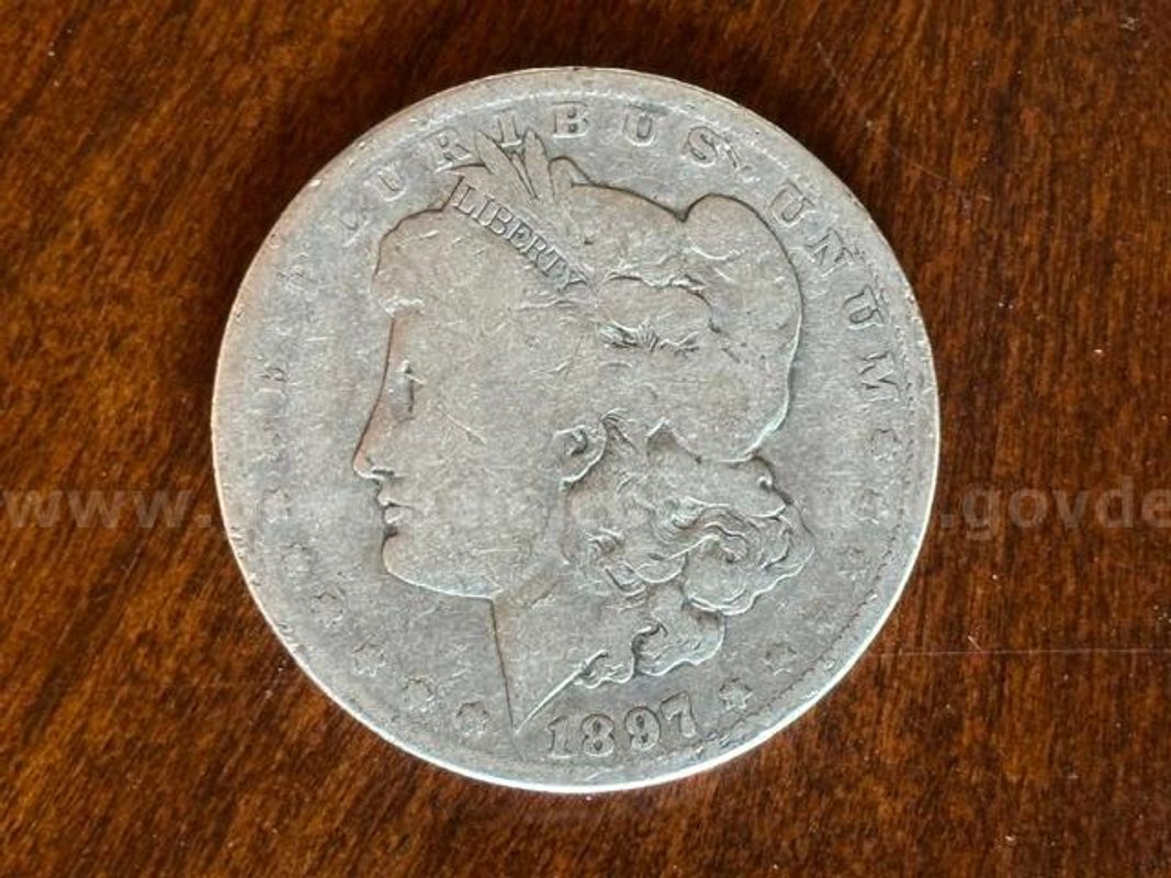 1897 Morgan Silver Dollar Philadelphia Mint No Mint Mark Circulated 90% Silver