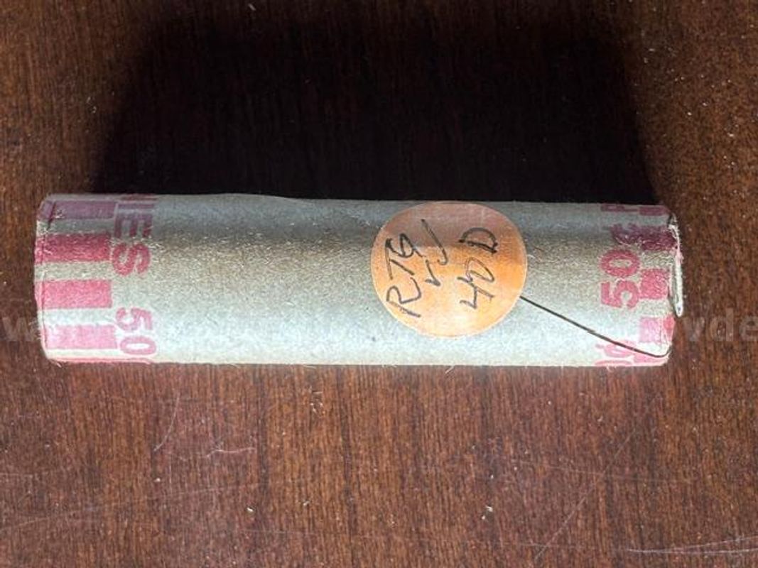 Roll 50 Lincoln Wheat Pennies 1940-D Denver Mint Circulated Pre-War Estate Find SHIPPING!