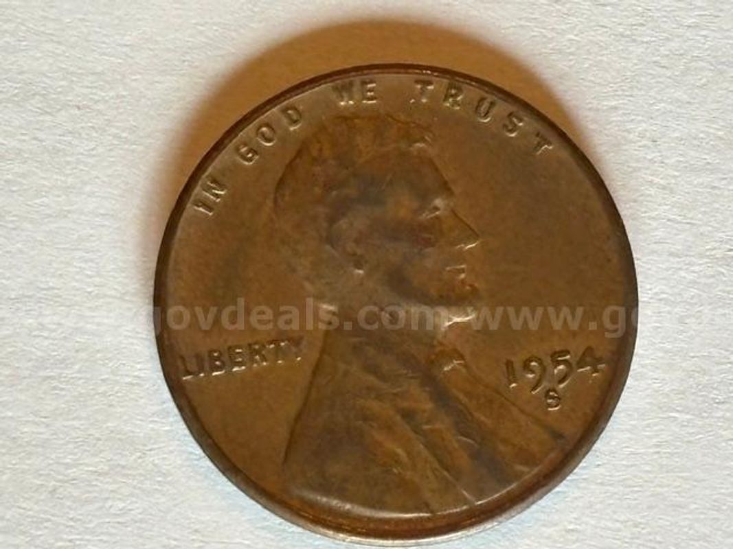 Roll 50 Lincoln Wheat Pennies 1954-S San Francisco Mint Estate Collection Unsearched S/H