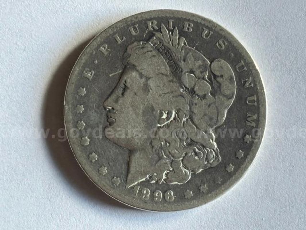 1896 Morgan Silver Dollar — Philadelphia Mint (No Mint Mark) — Circulated, 90% Silver SHIPS