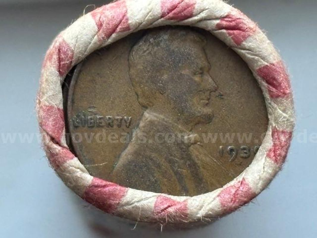 1939 Lincoln Wheat Penny Roll — Philadelphia Mint, Unsearched Estate Find