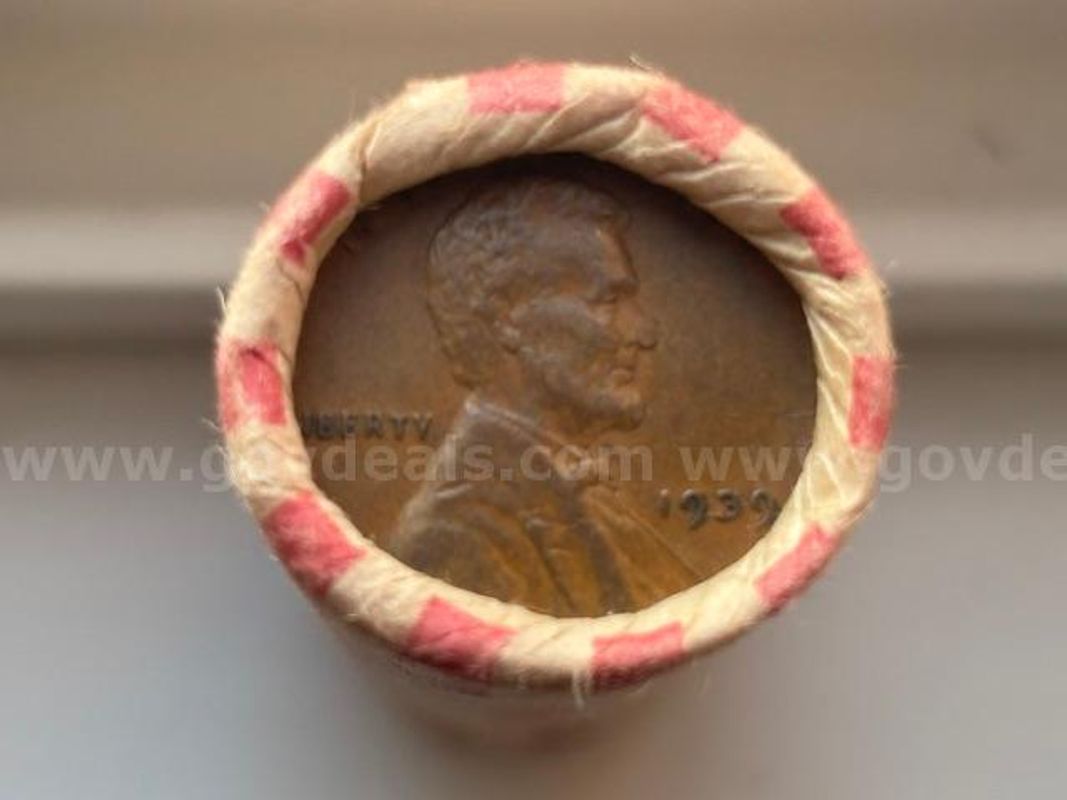 1939 Lincoln Wheat Penny Roll (50 Coins) — Philadelphia Mint, Unsearched Estate Find