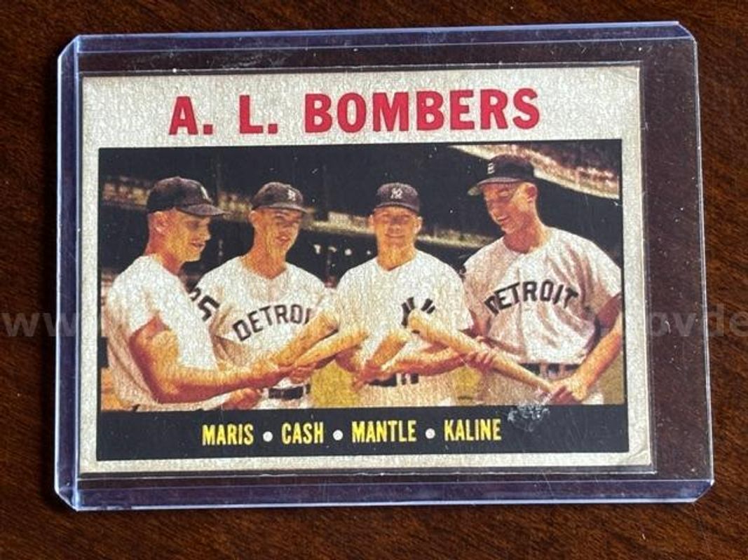 1964 Topps #331 A.L. Bombers - Mantle, Maris, Kaline, Cash - Original - Ungraded SHIPS!