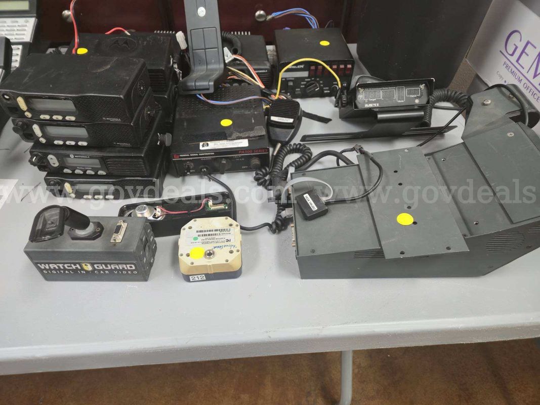 Police in-car radio and radar equipment